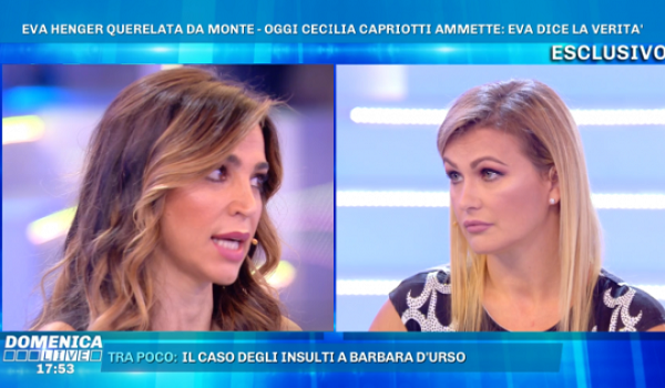 Cecilia Capriotti svela: “Francesco ha fumato, appoggio Eva”