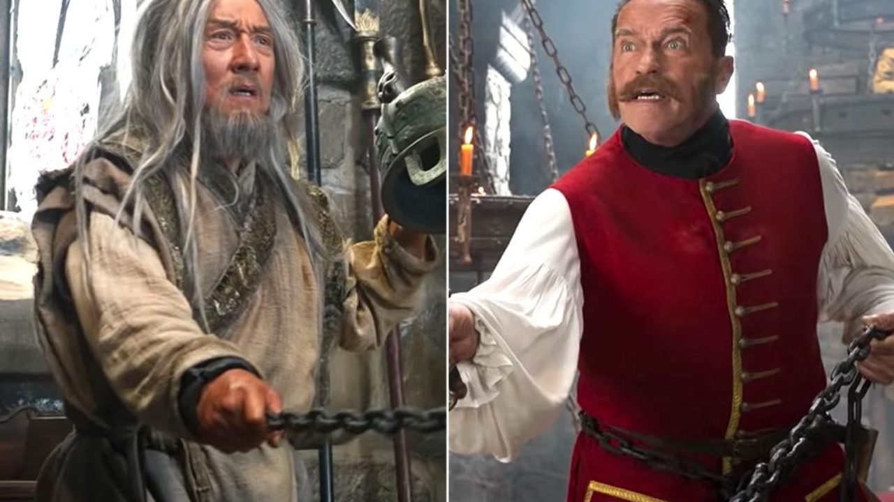 Due Leggende Assieme Jackie Chan E Schwarzenegger Nel Seguito Di Viy La Maschera Del Demonio
