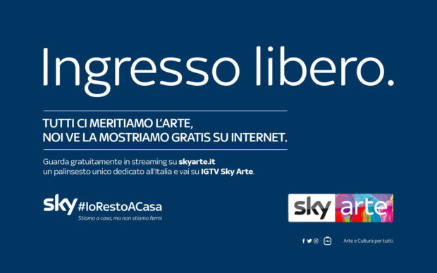 Coronavirus, un altro regalo per gli italiani in quarantena: Sky Arte in diretta streaming gratuita