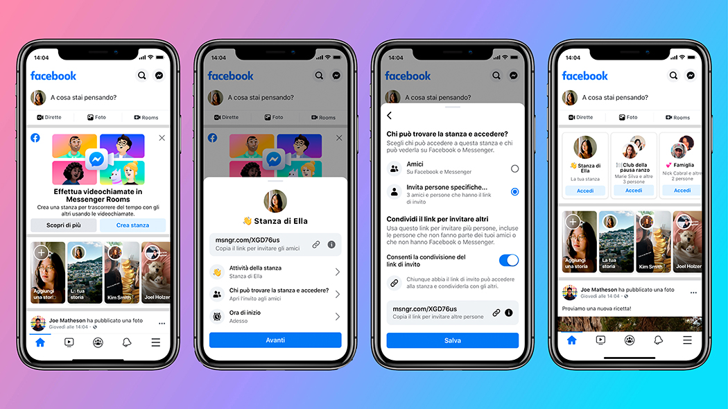 Messenger Rooms, arriva la risposta a Zoom e Houseparty