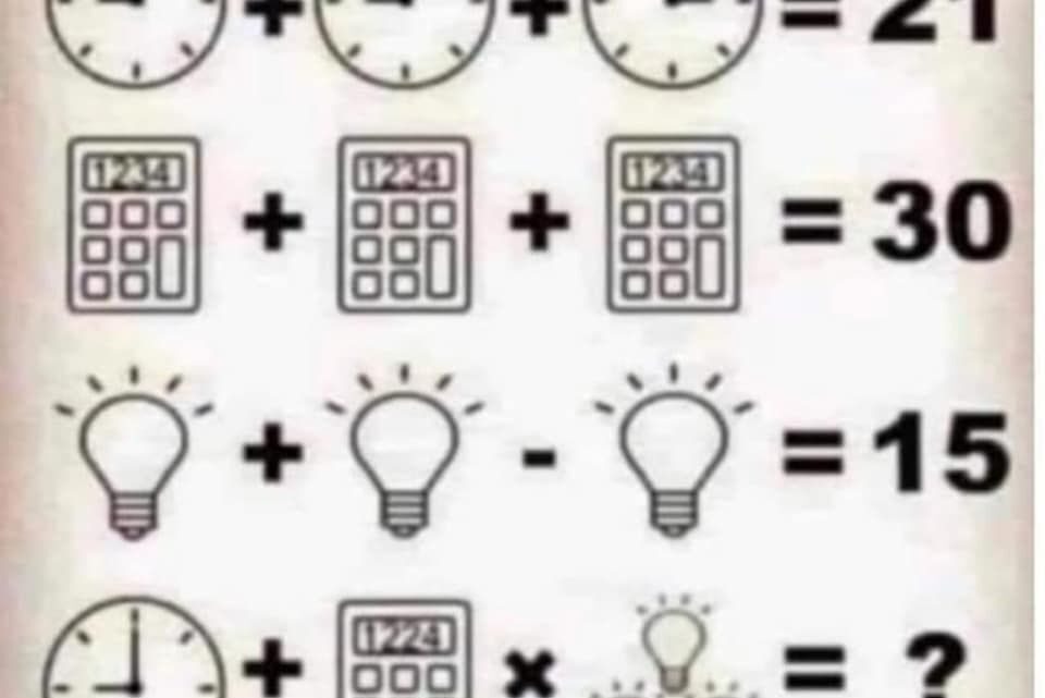 Indovinello degli orologi, calcolatrici e lampadine: qual è la soluzione?