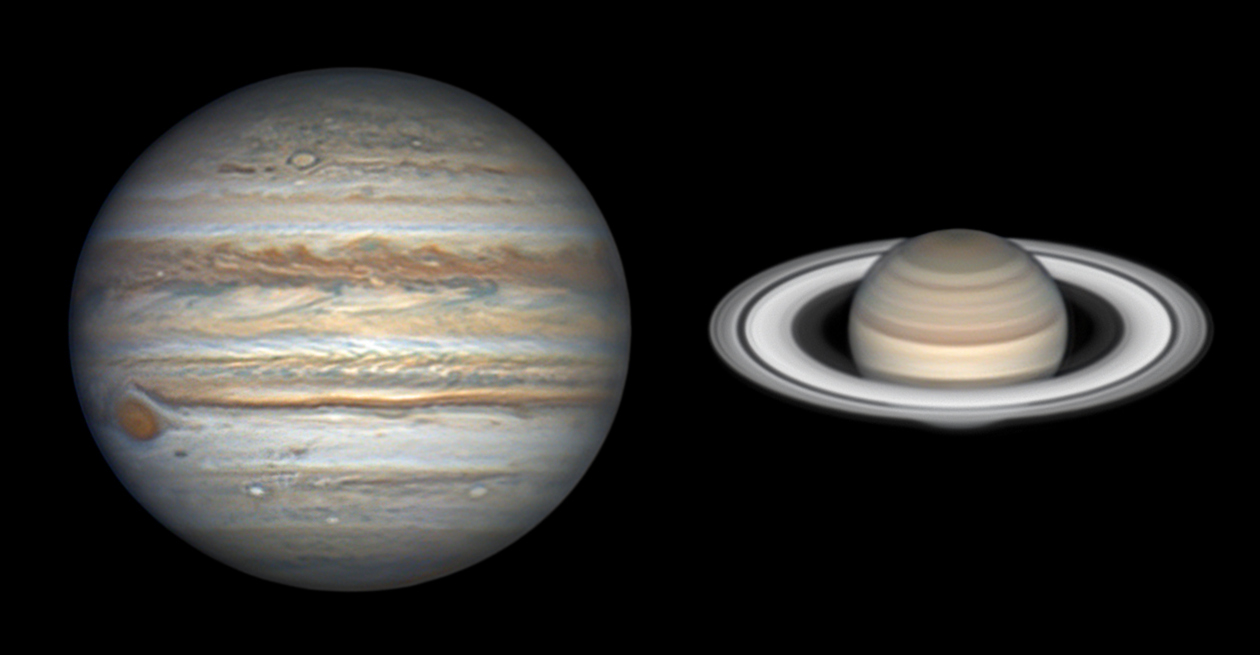 Giove e Saturno oggi