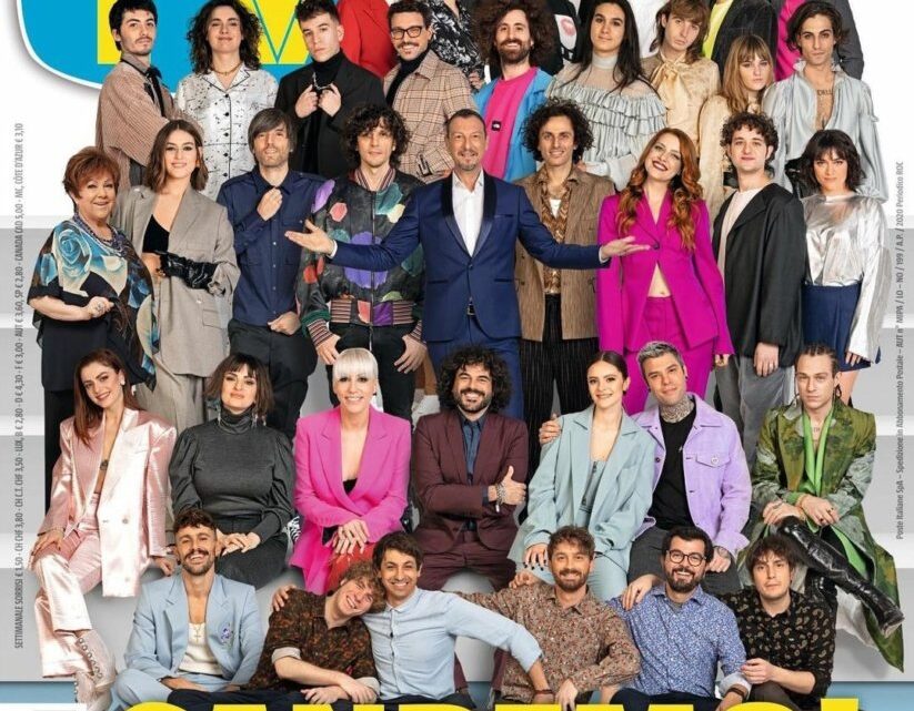 Sanremo 2021, il dettaglio nella copertina di Tv, Sorrisi e canzoni: la mano sul “pacco” attira l’attenzione