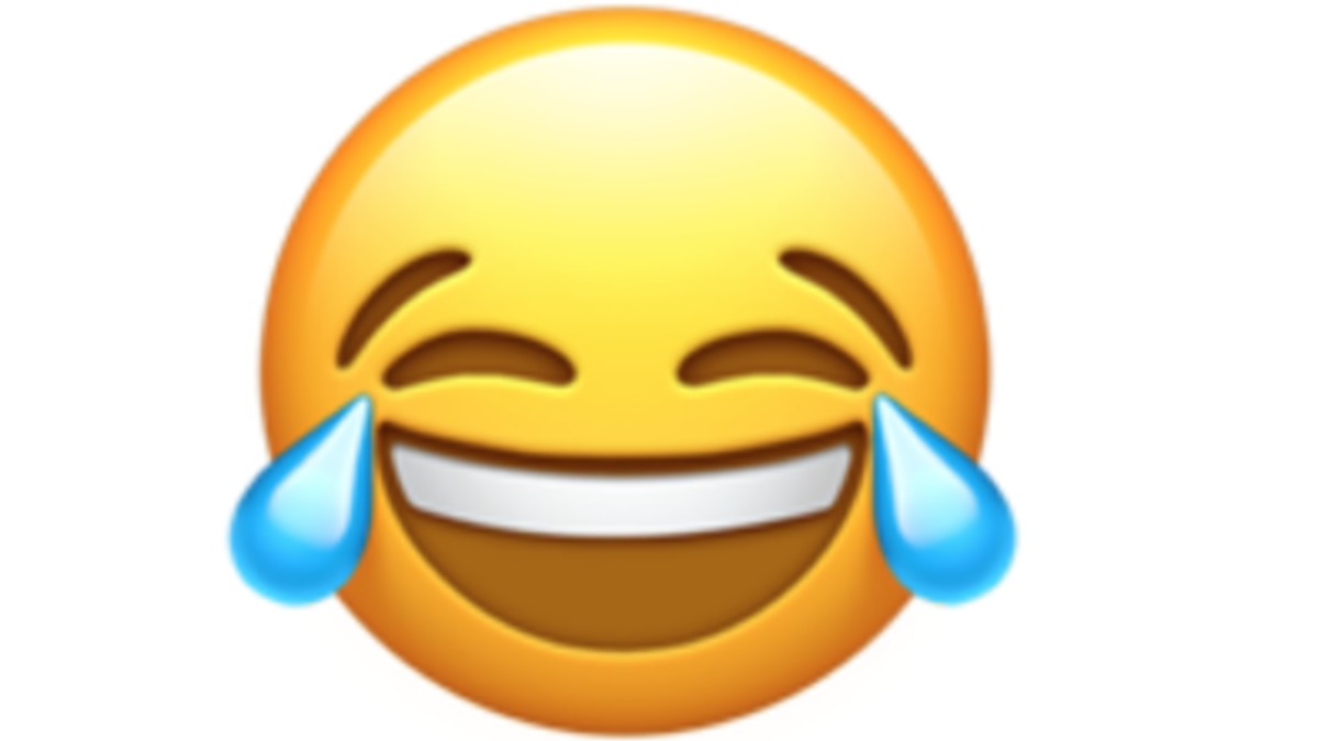 faccina divertita con le lacrime