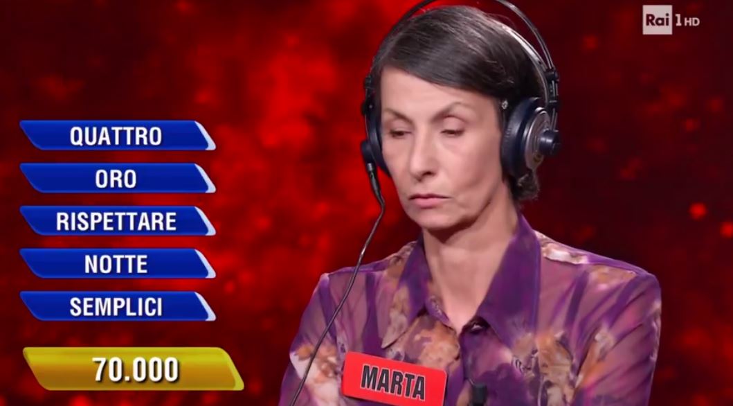 L’Eredità 18 maggio 2021: Marta perde alla Ghigliottina