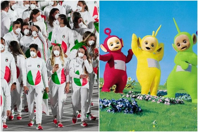 Olimpiadi di Tokyo 2020, tutti i meme sulle divise dell’Italia firmate Armani: dai Teletubbies ai Babybel