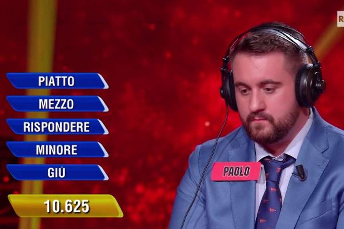 L’Eredità 25 maggio 2023, Paolo non indovina la parola alla ghigliottina