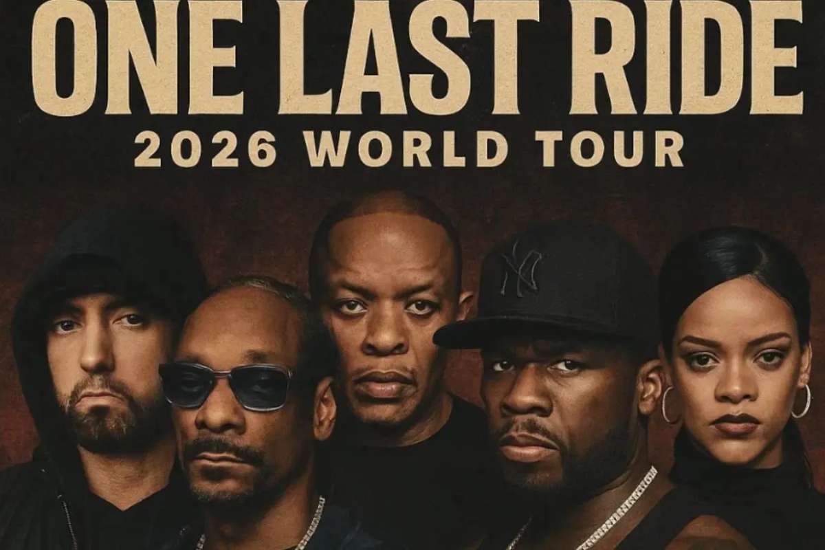 Eminem, Rihanna, Dr. Dre e Snoop Dogg insieme in tour? La verità dietro il poster virale di “One Last Ride”